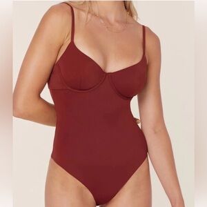 NWT Andie Swim The Bermuda One Piece Swimsuit Truffle size x-large